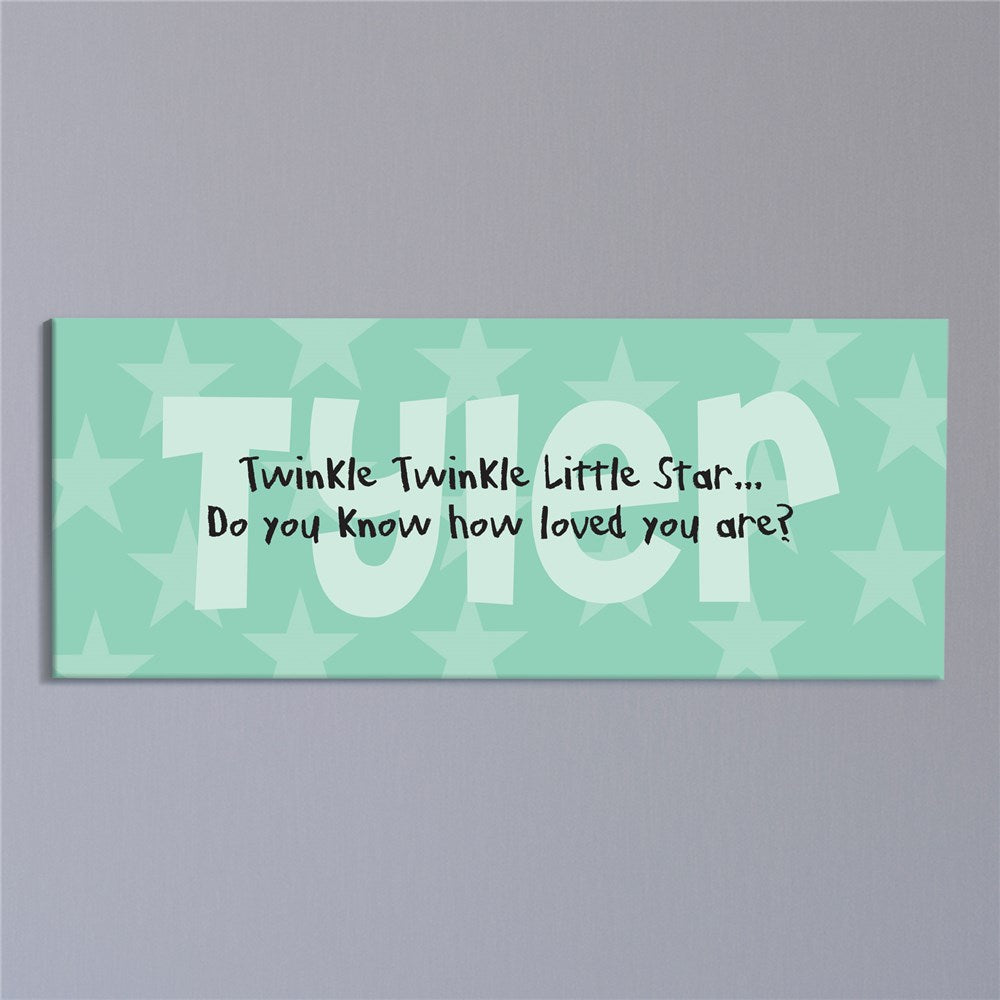 Twinkle Twinkle... Personalized Baby Wall Canvas