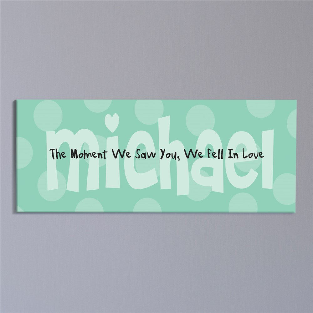 The Moment We Saw You... Personalized Baby Wall Canvas