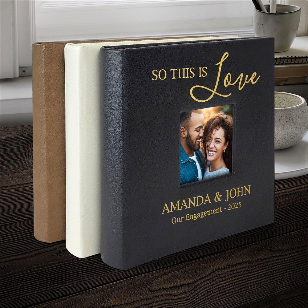 Engraved So This is Love Leatherette Photo Album-Sunny Jar Personalized Gifts