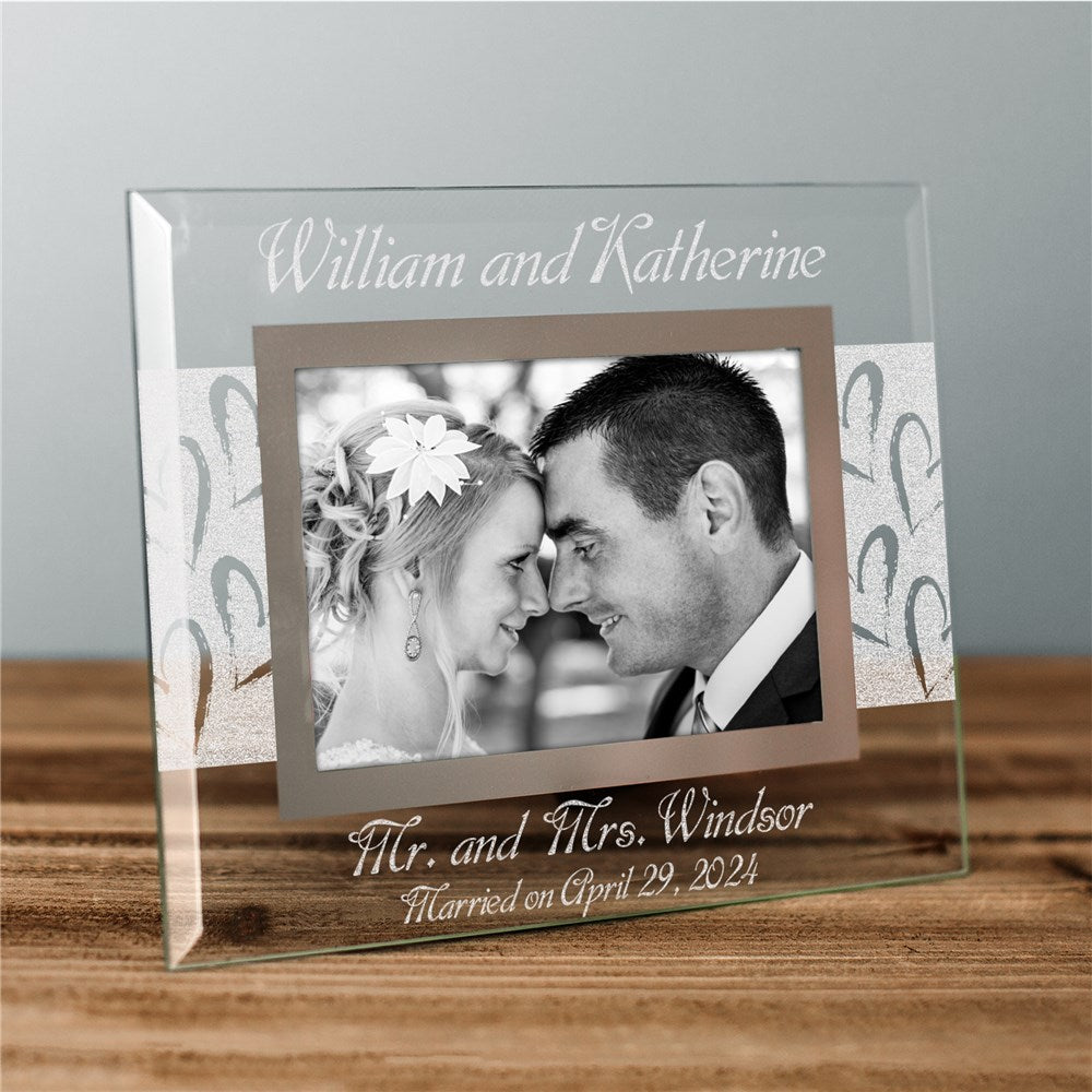 Couples Wedding Glass Picture Frame