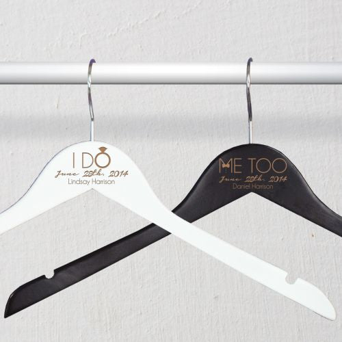 Engraved Bride and Groom Hangers