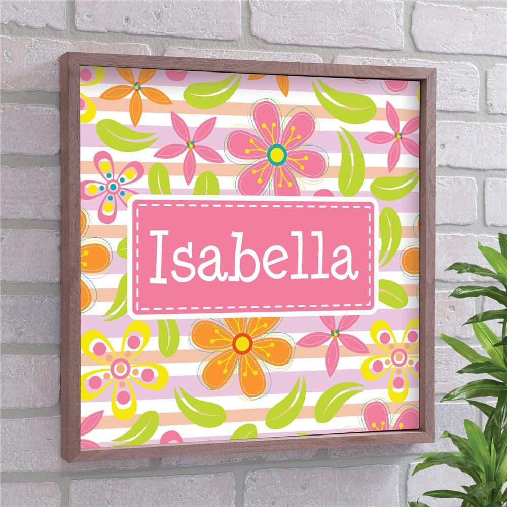 Personalized Floral Pattern Wall Decor-Sunny Jar Personalized Gifts