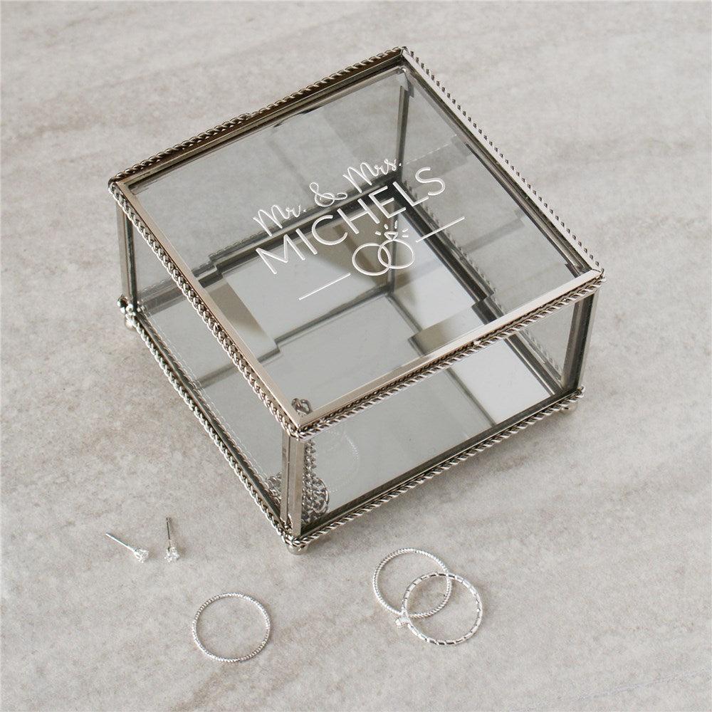 Personalized Mr. and Mrs. Jewelry Box-Jewlery Boxes-Sunny Jar Personalized Gifts