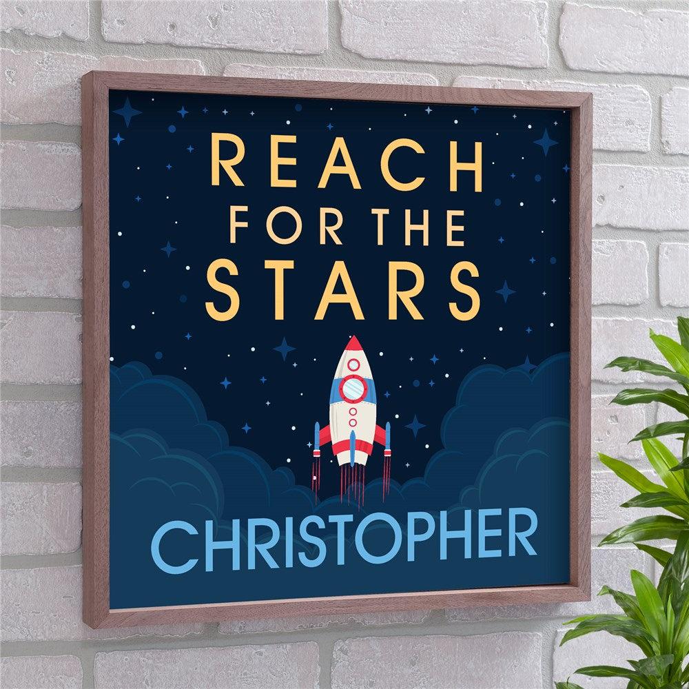 Personalized Reach For The Stars Wall Decor