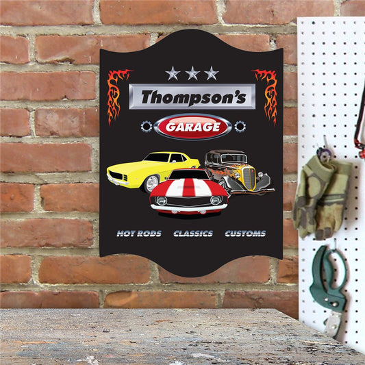 Classic Cars Personalized Garage Sign