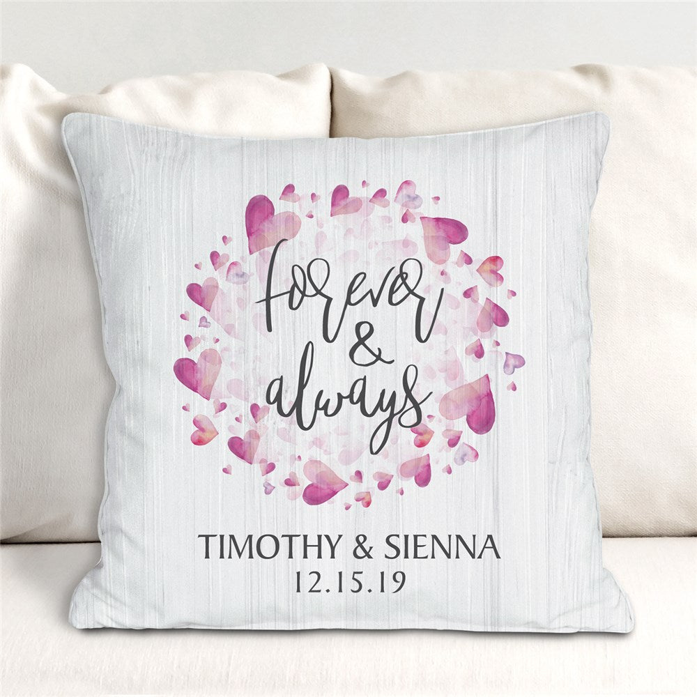 Personalized Forever And Always Throw Pillow