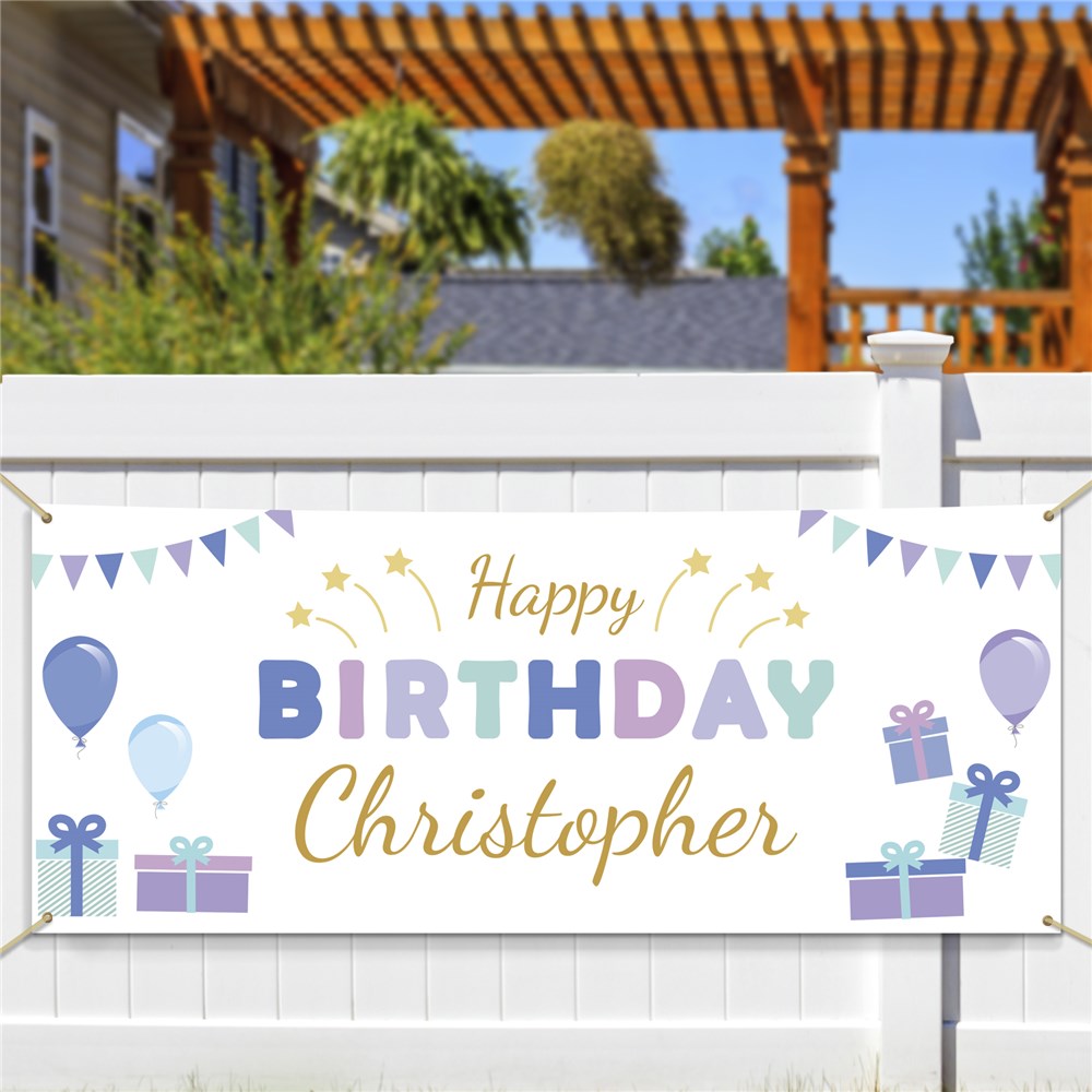 Personalized Happy Birthday Banner