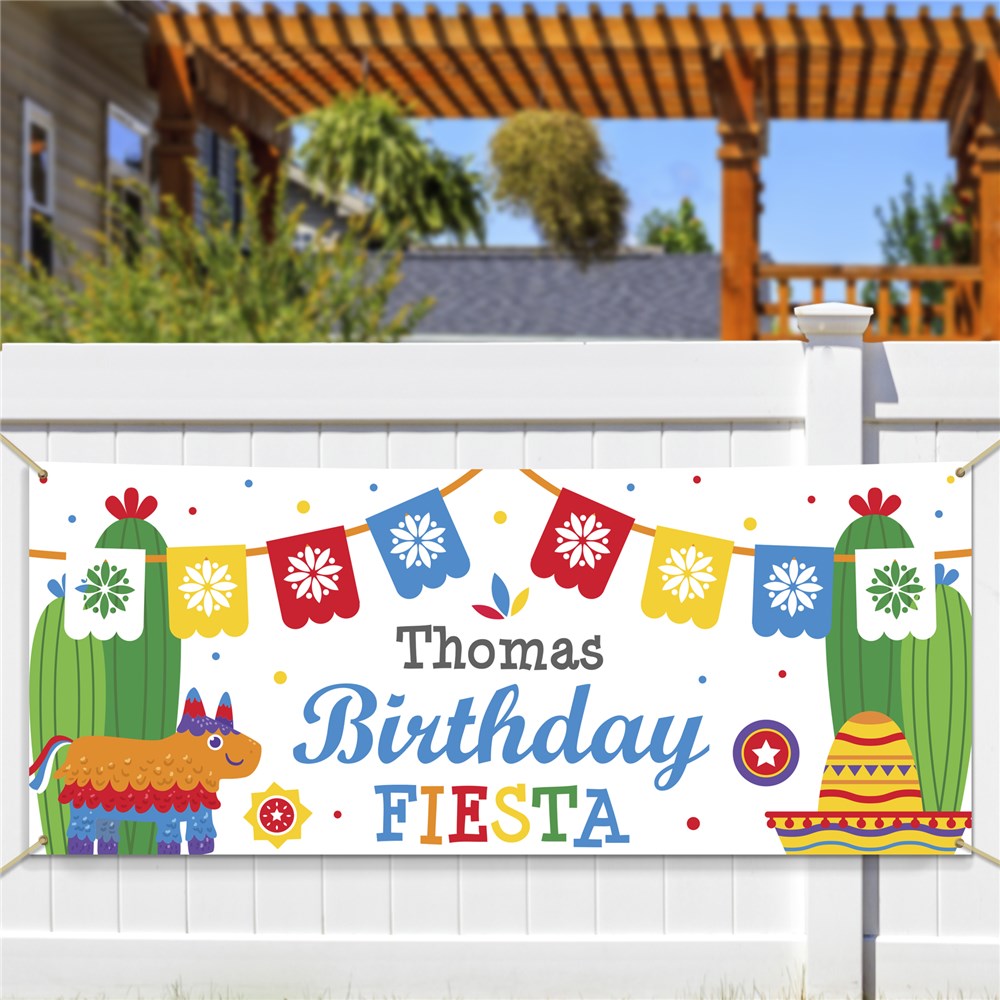 Personalized Birthday Fiesta Banner