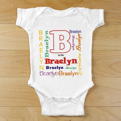 A is For... Personalized Infant Bodysuit-Sunny Jar Personalized Gifts