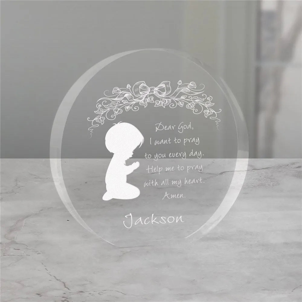 Engraved Boy's Prayer Keepsake-Personalized Keepsake-Sunny Jar Personalized Gifts