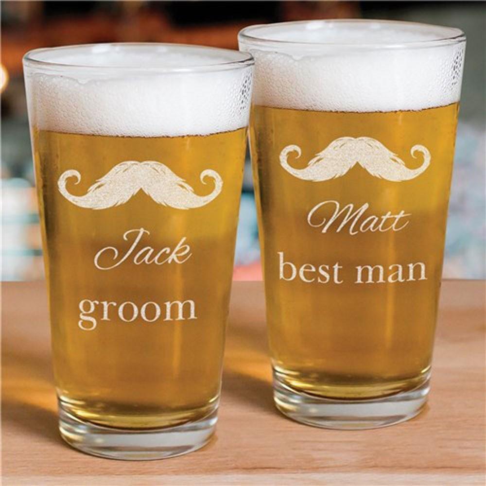 Engraved Groomsmen Beer Glass-Sunny Jar Personalized Gifts
