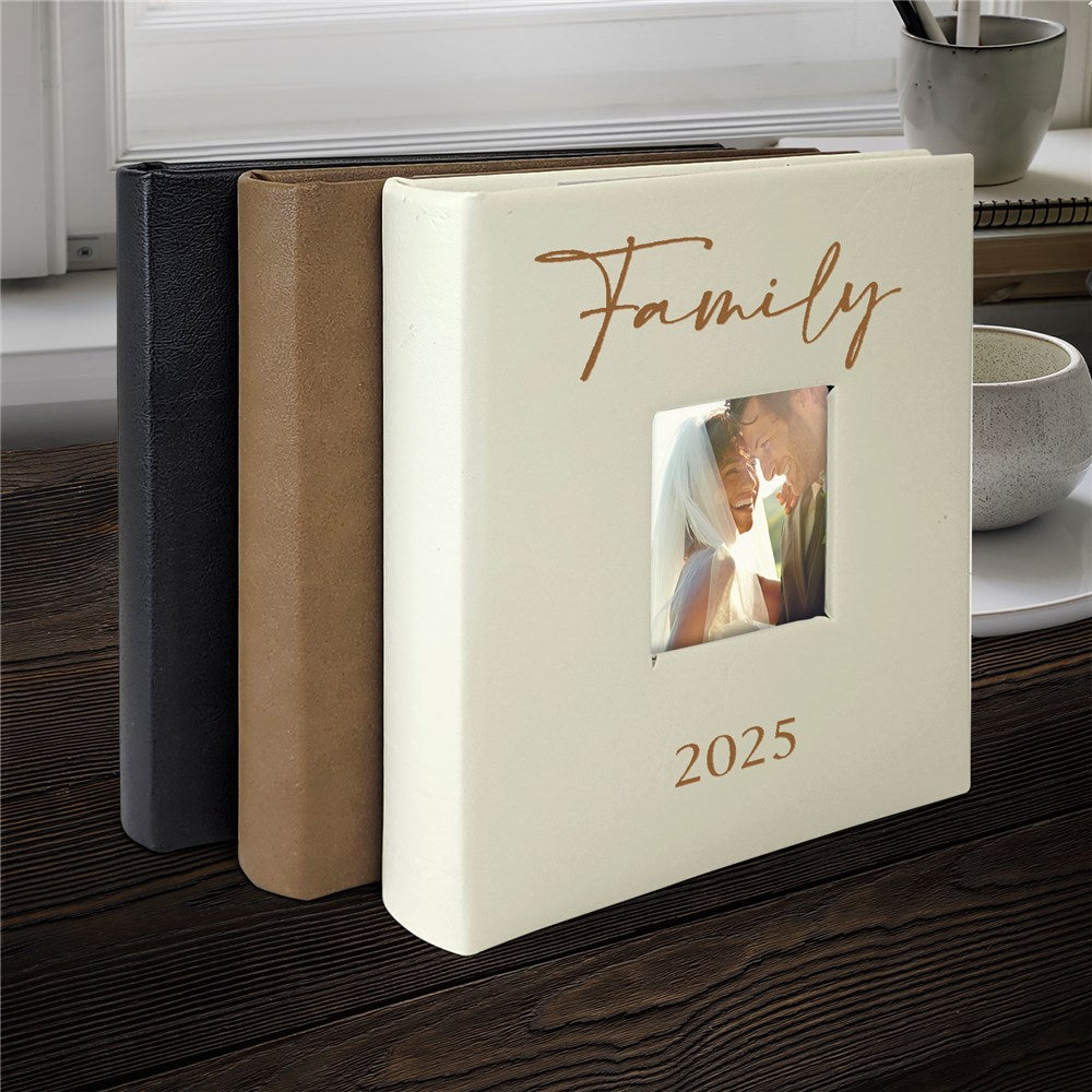 Engraved Family Static and Year Photo Album