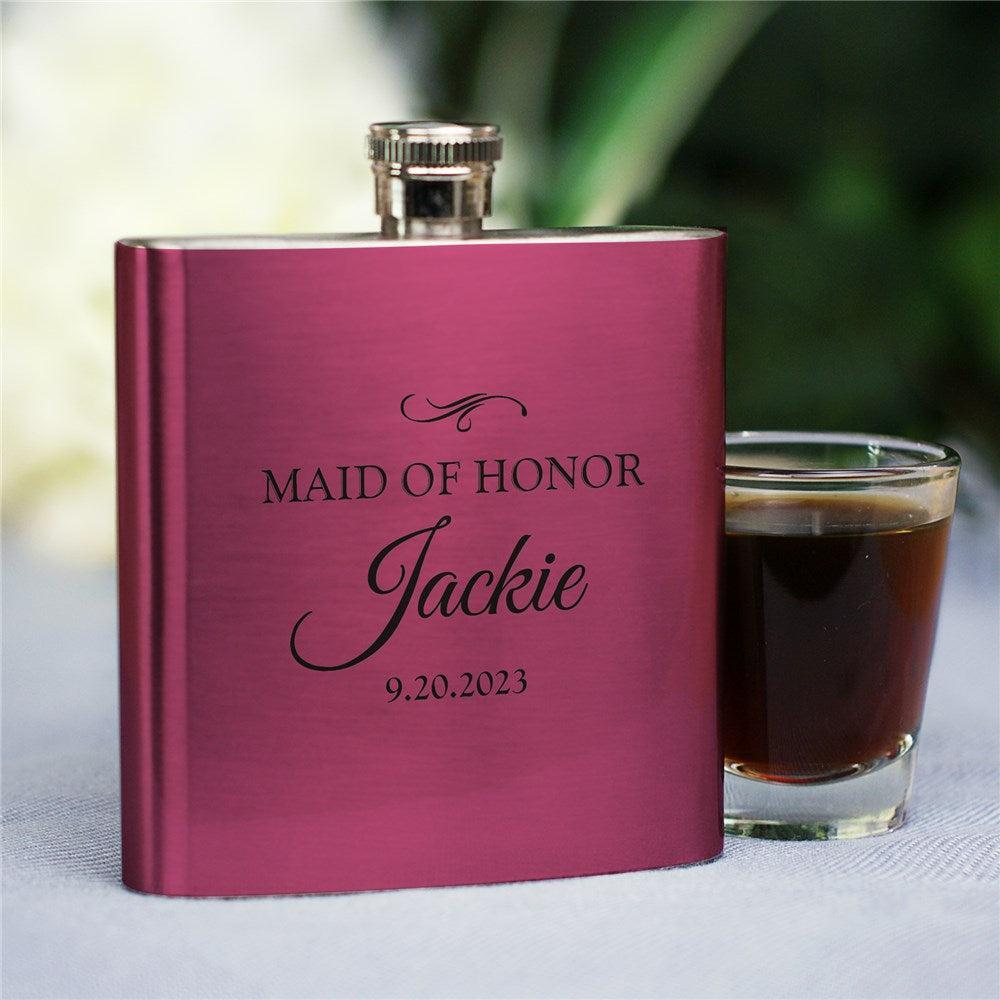 Personalized Bridal Party Flask-Sunny Jar Personalized Gifts