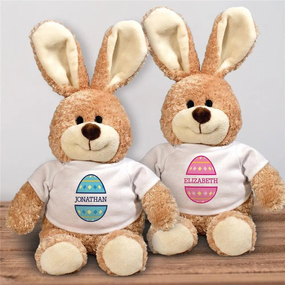 Personalized Diamond Decorated Egg Stuffed Bunny-Sunny Jar Personalized Gifts