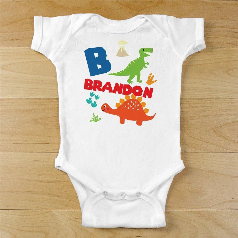 Personalized Dinosaur Infant Bodysuit-Sunny Jar Personalized Gifts