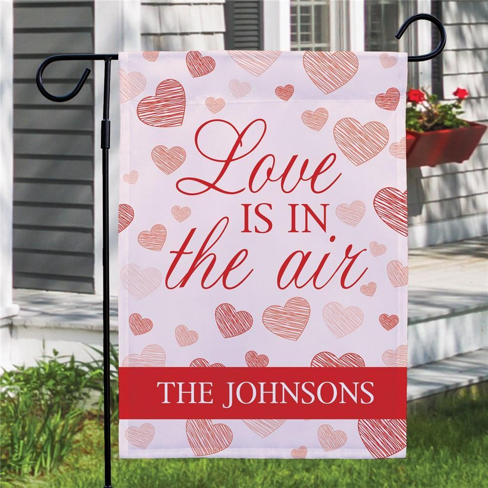 Personalized Love Is In The Air Heart Pattern Garden Flag-Sunny Jar Personalized Gifts
