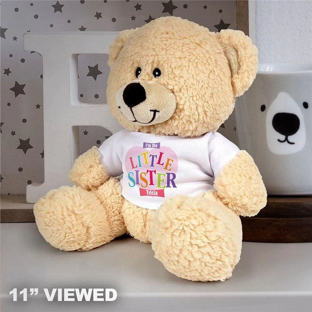 Personalized Sister Heart Teddy Bear-Sunny Jar Personalized Gifts