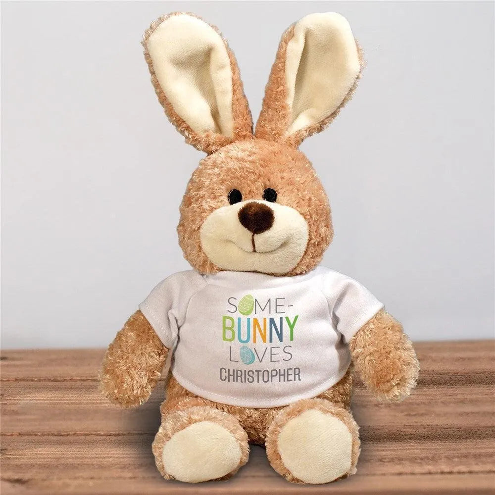 Personalized Some Bunny with Eggs Brown Bunny-Sunny Jar Personalized Gifts