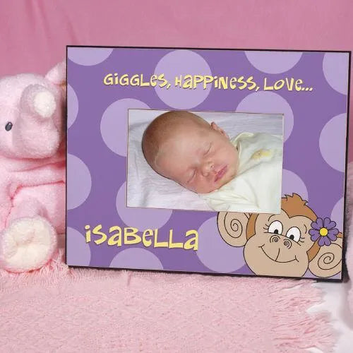 Purple Monkey frame-Personalized Gifts-Sunny Jar Personalized Gifts