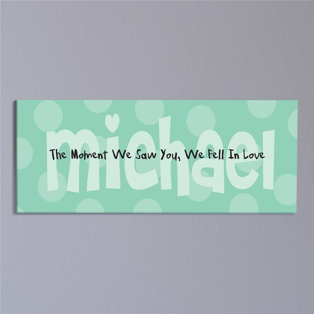 The Moment We Saw You... Personalized Baby Wall Canvas-Sunny Jar Personalized Gifts