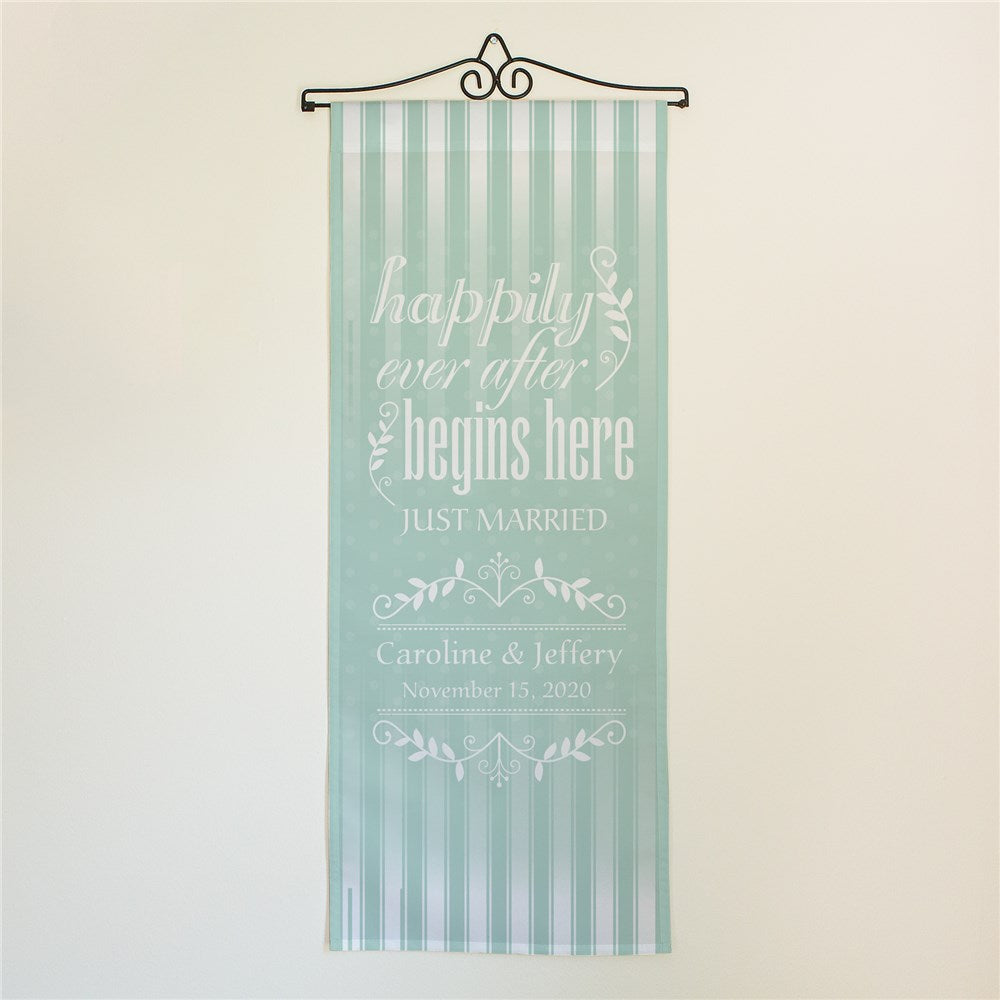 Personalized Happily Ever After Wall Banner