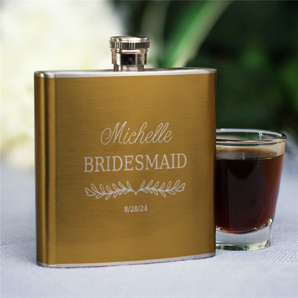 Personalized Bridesmaids Flask