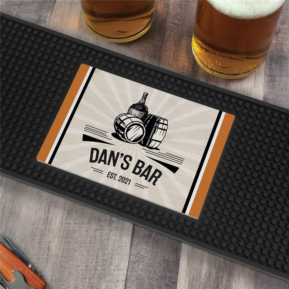 Personalized Man Cave Bar Mat