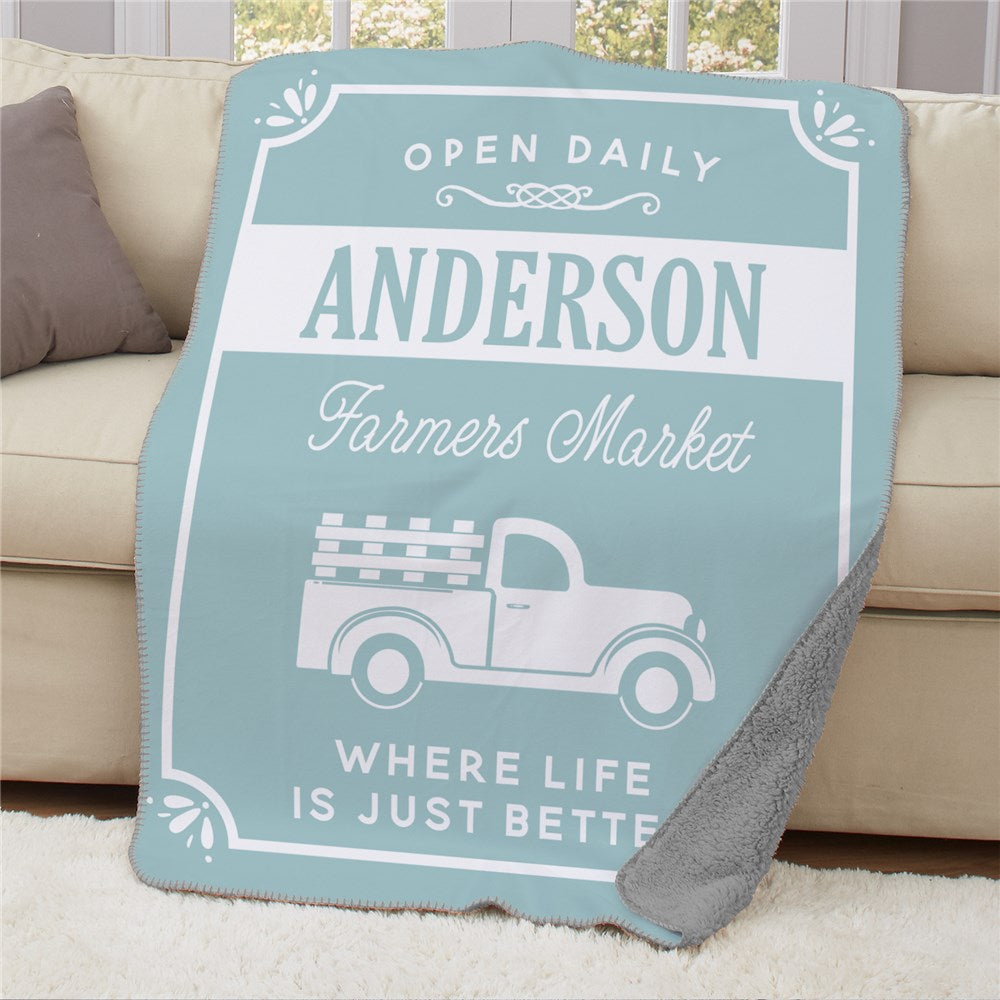 Personalized Where Life is Just Better 50x60 Sherpa