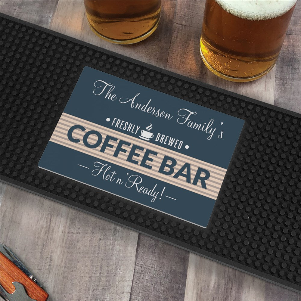 Personalized Coffee Bar Bar Mat