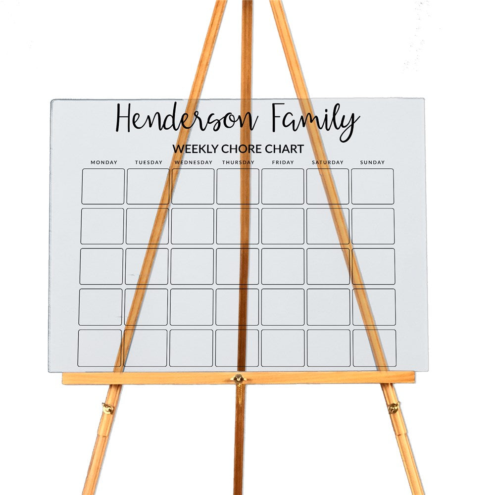 Personalized Plain Family Calendar Acrylic Sign