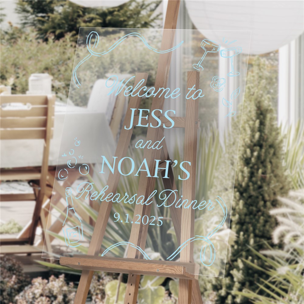 Personalized Rehearsal Dinner Acrylic Sign