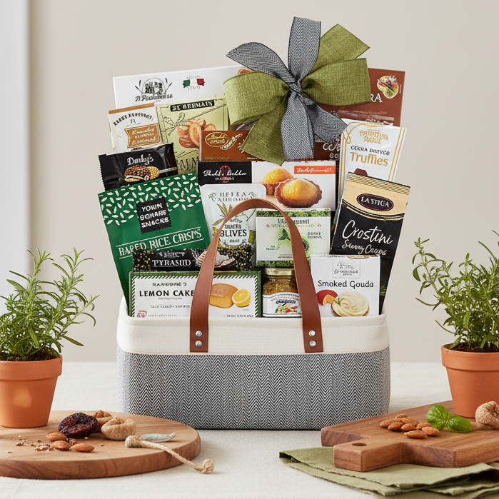 The Connoisseur Gourmet Gift Basket – Wine Country Sweet & Savory Treats