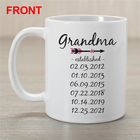 Personalized Mom Established Mug - Sunny Jar Personalized™