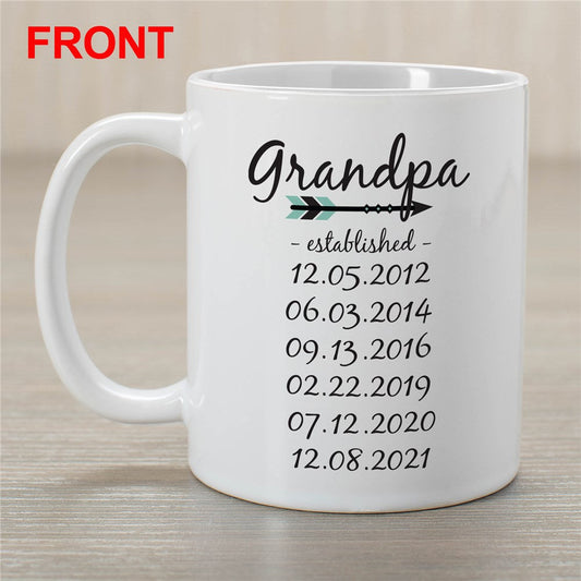 Personalized Dad Established Mug - Sunny Jar Personalized™