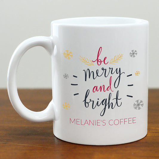 Personalized Be Merry and Bright Mug - Sunny Jar Personalized™