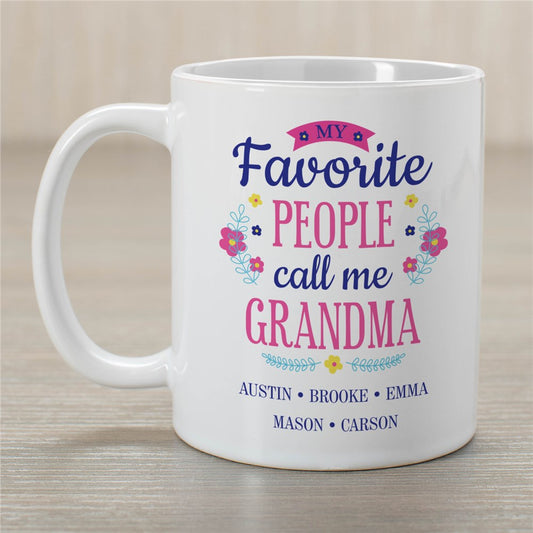 Personalized My Favorite People Call Me Grandma Mug - Sunny Jar Personalized™