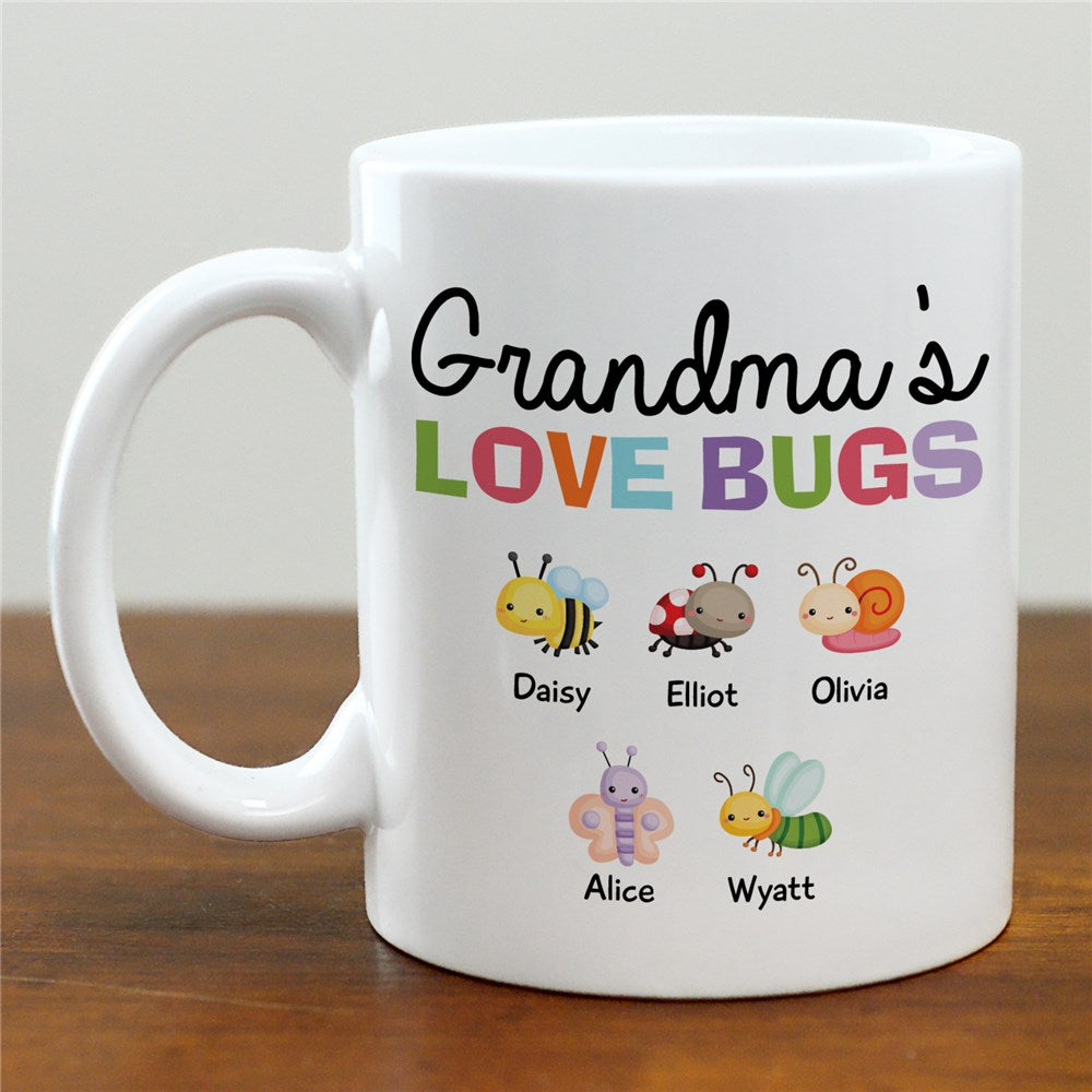 Personalized Grandma's Love Bugs Mug - Sunny Jar Personalized™