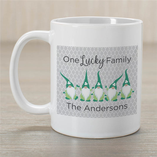 Personalized One Lucky Gnome Family Mug - Sunny Jar Personalized™