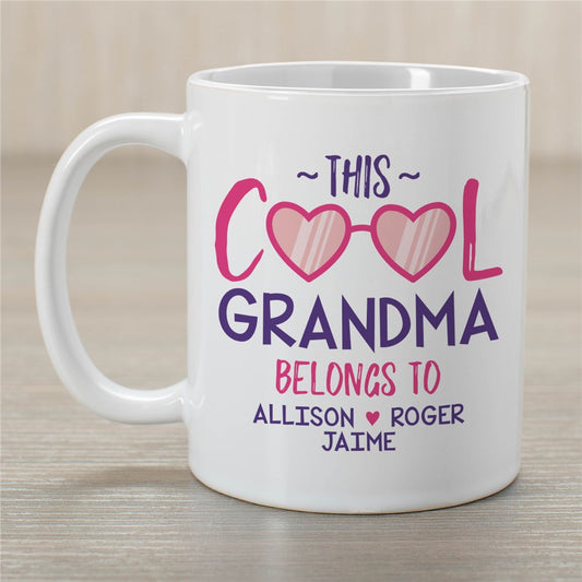 Personalized This Cool Grandma Belongs To Mug - Sunny Jar Personalized™