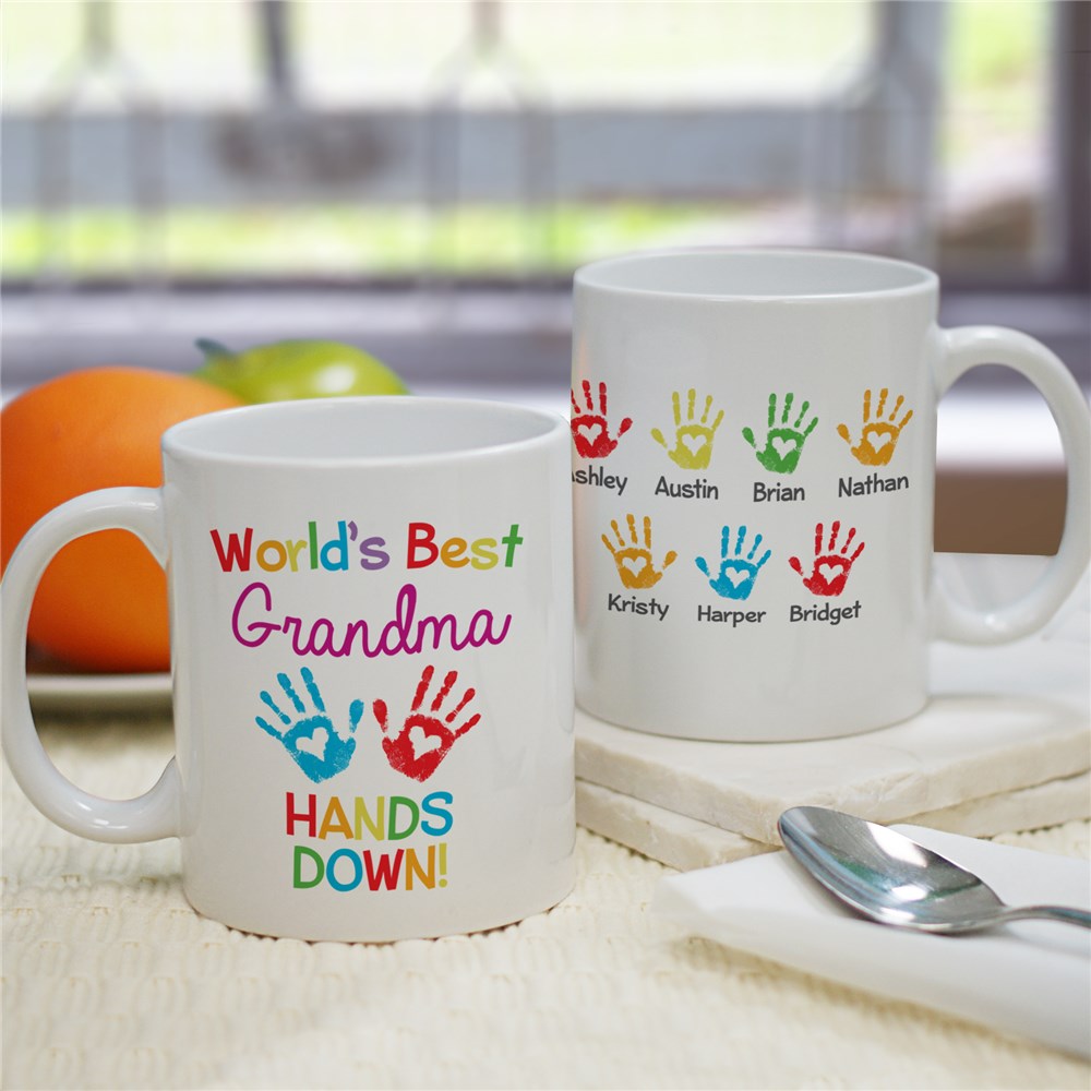 Personalized World's Best Hands Down Coffee Mug - Sunny Jar Personalized™