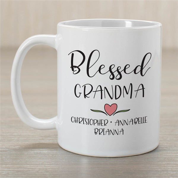 Personalized Blessed Grandma Coffee Mug - Sunny Jar Personalized™