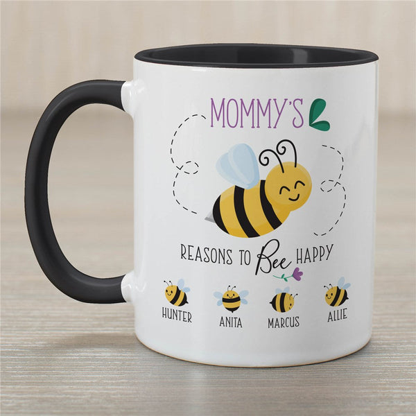 Personalized Mommy's Reasons To Be Happy Mug - Sunny Jar Personalized™