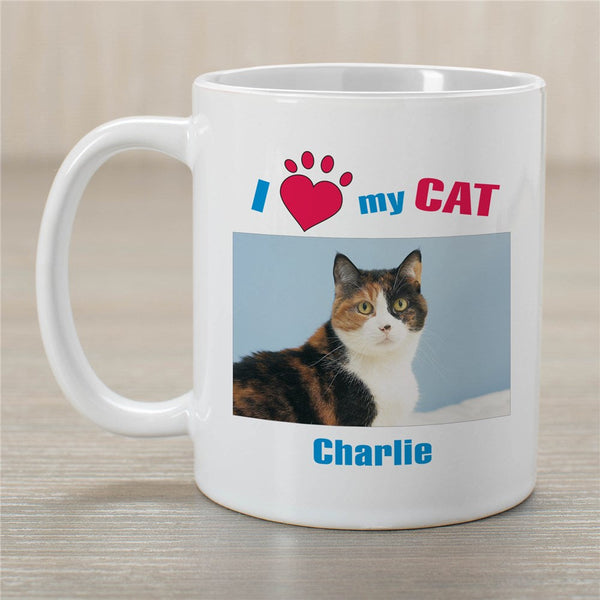 I Love My Cat Personalized Photo Coffee Mug - Sunny Jar Personalized™