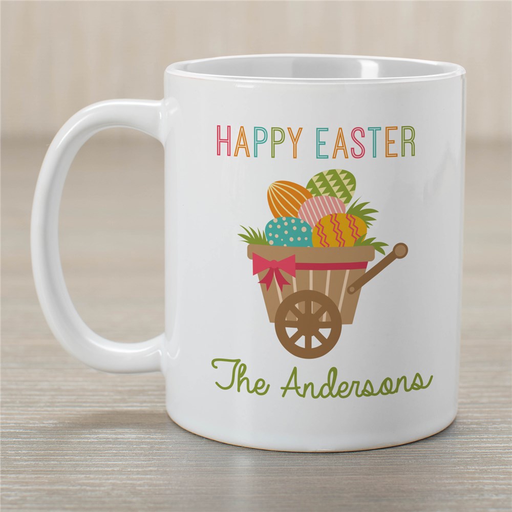 Personalized Happy Easter Wheelbarrow Mug - Sunny Jar Personalized™