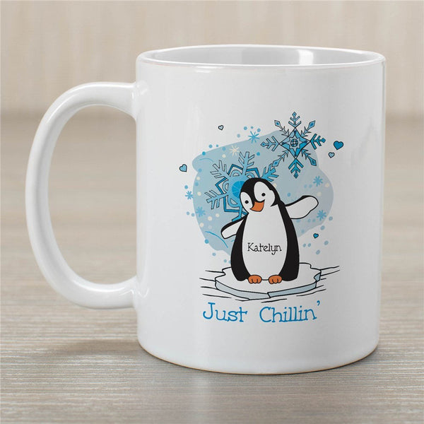 Just Chillin' Penguin Personalized Winter Coffee Mug - Sunny Jar Personalized™