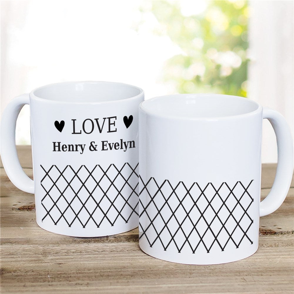 Personalized Geometric Love Coffee Mug - Sunny Jar Personalized™