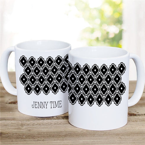 Personalized Geometric Decorative Tile Coffee Mug - Sunny Jar Personalized™