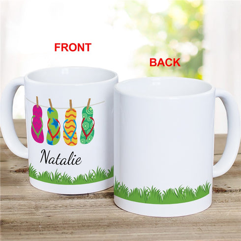 Personalized Flip Flop Grass Mug - Sunny Jar Personalized™