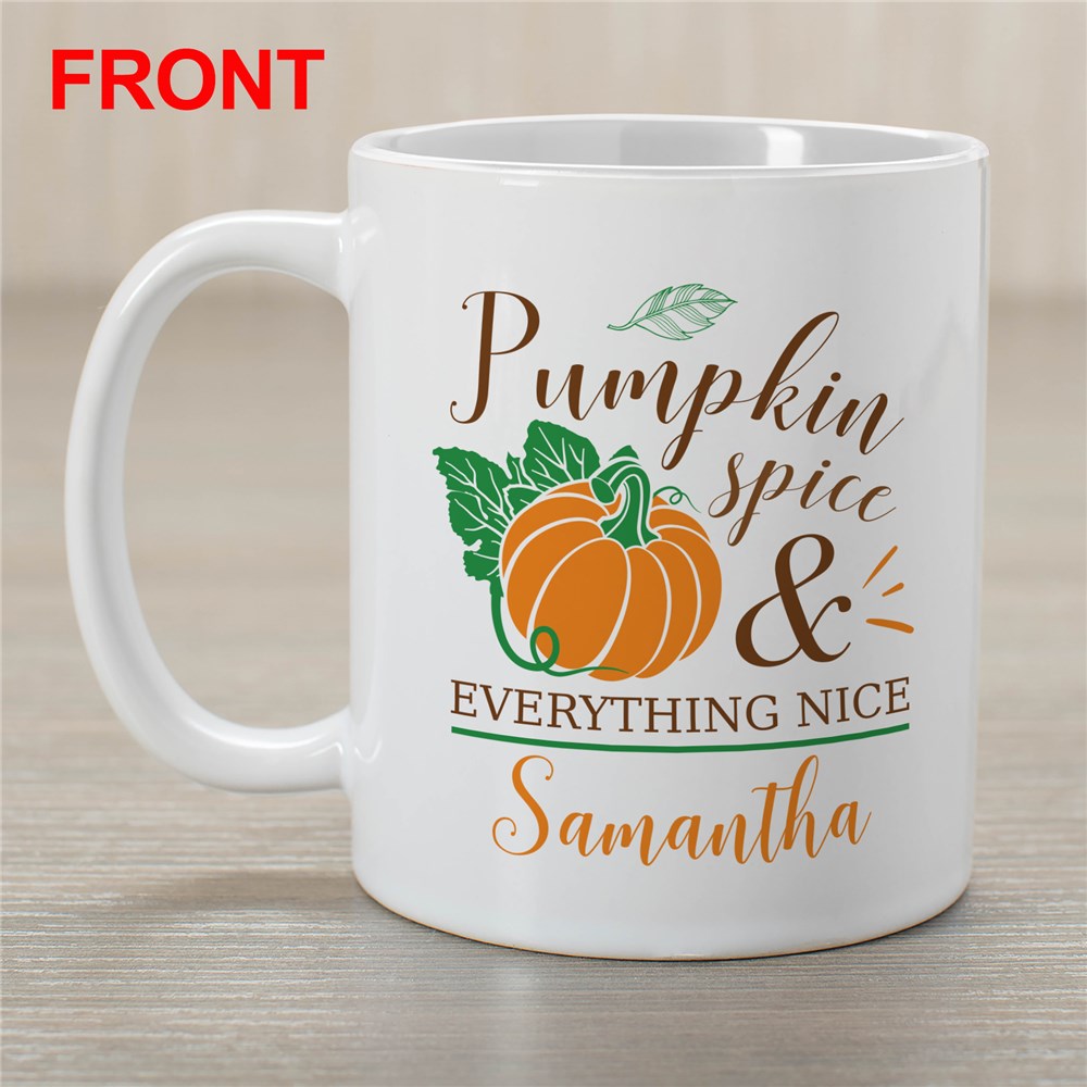 Personalized Pumpkin Spice & Everything Nice Coffee Mug - Sunny Jar Personalized™