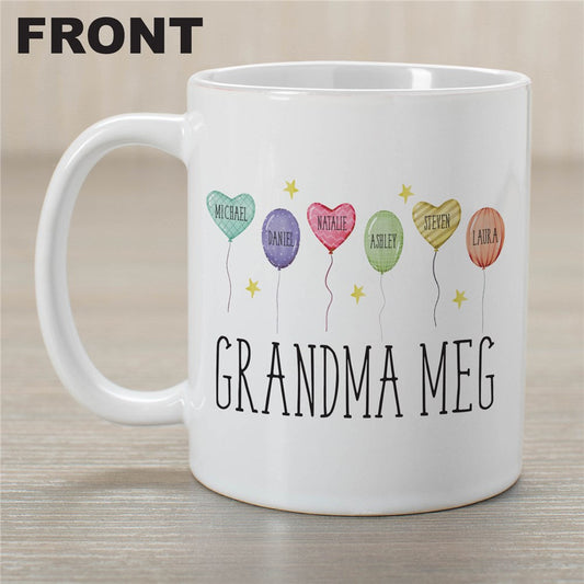 Personalized Grandma Balloons Coffee Mug - Sunny Jar Personalized™